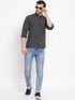 Vastramay Men's Black Cotton Blend Short Kurta